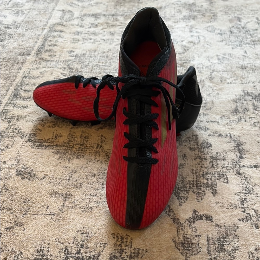 Men's - Teen Adidas Red and Black Soccer Cleats